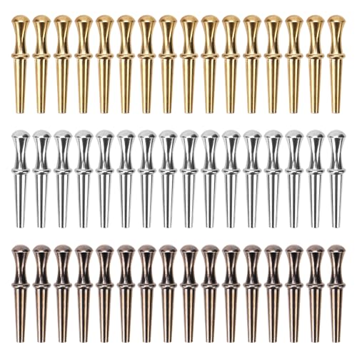 48 Stück Metall Cribbage Board Klammern, Metall Cribbage Pegs konisches Design Cribbage Board Pins passend für 0,32cm Traditionelles Cribbage Brettspiel für Freunde und Familie, 3 Farben von NQEUEPN