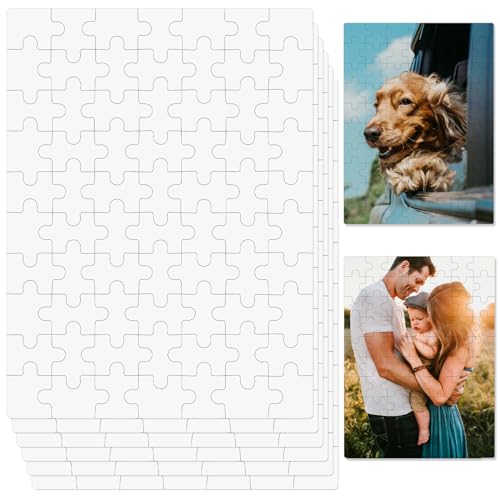 6 Blatt Leere Puzzles, 20x15cm Komplett Weiße Puzzle Puzzles zum Bedrucken Druckbare DIY-Puzzles Thermotransfer Puzzles Leere Puzzles für Kinder Denkspiel 6 Blatt Leere Puzzles, 20x15cm Komplett Weiße Puzzle Puzzles zum Bedrucken Druckbare DIY-Puzzles Thermotransfer Puzzles Leere Puzzles für Kinder Denkspiel von NQEUEPN