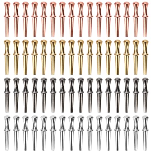 64 St Metall Cribbage Board Klammern, Cribbage Board Pins Metall Cribbage Pegs Gesten Cribbage Pegs Passend für 0,32cm Cribbage Traditionelles Brettspiel für Freunde und Familie, 4 Farben von NQEUEPN