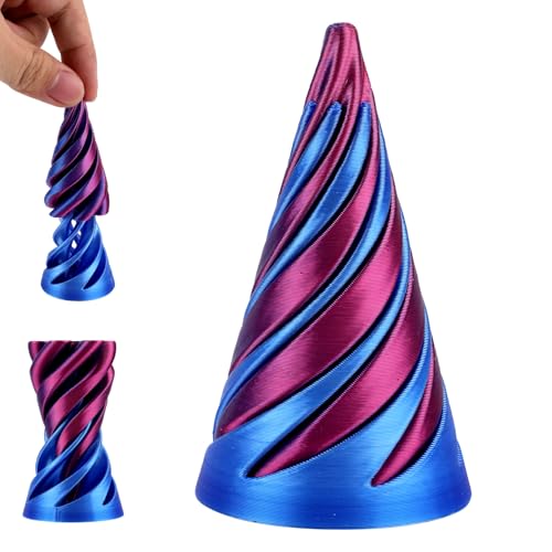 Kegelförmige Durchgangsskulptur, Blau-Violette Durchgangs-Zappelspielzeuge Zappelspielzeuge Unmöglicher Kegel Unmögliche Pyramiden-Durchgangsskulptur Spiralkegel-Zappelspielzeug als Geschenk Kegelförmige Durchgangsskulptur, Blau-Violette Durchgangs-Zappelspielzeuge Zappelspielzeuge Unmöglicher Kegel Unmögliche Pyramiden-Durchgangsskulptur Spiralkegel-Zappelspielzeug als Geschenk von NQEUEPN