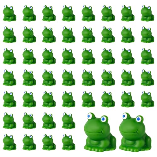 100 Stück Mini Harzfrösche, Grüne Froschfiguren Miniatur Harzfrösche Niedlicher Frosch für DIY Handwerk Puppenhaus Garten Glasbehälter Dekorationen von NQEUEPN