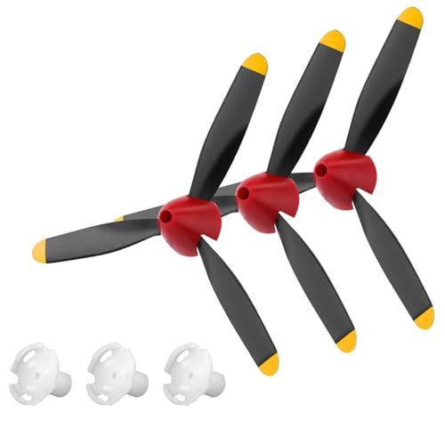 NQEUEPN 3 Sätze RC Flugzeug Propeller 3 Blätter, Spielzeugpropeller-Flugzeugteil Ferngesteuerter Flugzeugpropeller Ersatz Kompatibel mit P40-Kampfflugzeug 761-13 Funkgesteuertes Flugzeug mit Adaptern NQEUEPN 3 Sätze RC Flugzeug Propeller 3 Blätter, Spielzeugpropeller-Flugzeugteil Ferngesteuerter Flugzeugpropeller Ersatz Kompatibel mit P40-Kampfflugzeug 761-13 Funkgesteuertes Flugzeug mit Adaptern von NQEUEPN