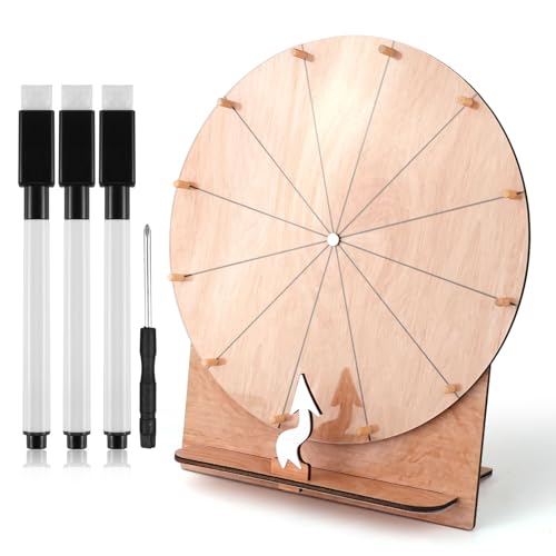 NQEUEPN 30cm Großes Glücksrad für Hochzeitsspiele, Hölzernes Glücksrad Löschbares Glücksradspiel mit Ständer Rouletterad für Hochzeit Verlobung Party Schule Familie Spiele Babyparty NQEUEPN 30cm Großes Glücksrad für Hochzeitsspiele, Hölzernes Glücksrad Löschbares Glücksradspiel mit Ständer Rouletterad für Hochzeit Verlobung Party Schule Familie Spiele Babyparty von NQEUEPN
