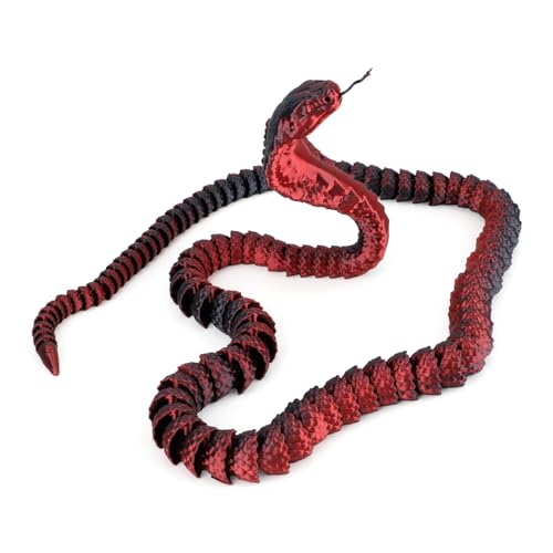 NQEUEPN 3D Gedruckte Schlange, PLA 3D Gedruckte Kobra Schwarz Rot 3D Gedruckte Tiere Flexibles Schlangenspielzeug für Erwachsene Zuhause Büro Schreibtisch Dekoration NQEUEPN 3D Gedruckte Schlange, PLA 3D Gedruckte Kobra Schwarz Rot 3D Gedruckte Tiere Flexibles Schlangenspielzeug für Erwachsene Zuhause Büro Schreibtisch Dekoration von NQEUEPN