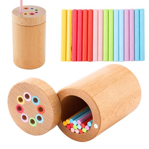 NQEUEPN Montessori-Farbsortierspielzeug, Hölzernes Lernspielzeug zum Sortieren von Farben Lernspielzeug Montessori-Spielzeug für Kleinkinder Feinmotorik-Spielzeug für 1-3-Jährige NQEUEPN Montessori-Farbsortierspielzeug, Hölzernes Lernspielzeug zum Sortieren von Farben Lernspielzeug Montessori-Spielzeug für Kleinkinder Feinmotorik-Spielzeug für 1-3-Jährige von NQEUEPN