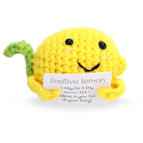 NQEUEPN Positive Lemon, Niedlich Zitronenpuppenspielzeug mit Ermutigungskarte Häkelspielzeugpuppe Lustige Zitronendekoration für Geburtstag Party Zuhause Bürodekoration NQEUEPN Positive Lemon, Niedlich Zitronenpuppenspielzeug mit Ermutigungskarte Häkelspielzeugpuppe Lustige Zitronendekoration für Geburtstag Party Zuhause Bürodekoration von NQEUEPN