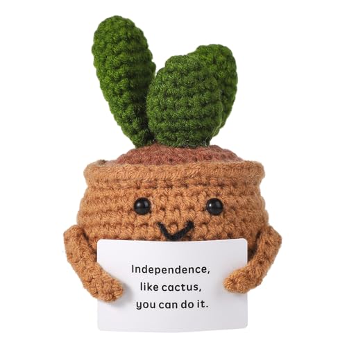 NQEUEPN Positiver Kaktus, 9cm Mini Lustig Positive Lebenskartoffel Niedlich Gestrickte Puppe Spielzeug mit Ermutigungskarte Emotionale Unterstützung Geschenk Dekoration für Geburtstag Party NQEUEPN Positiver Kaktus, 9cm Mini Lustig Positive Lebenskartoffel Niedlich Gestrickte Puppe Spielzeug mit Ermutigungskarte Emotionale Unterstützung Geschenk Dekoration für Geburtstag Party von NQEUEPN