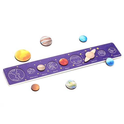 Puzzle Sonnensystem, 40 x 7 cm Weltraum-Holzpuzzle Sonnenplaneten-Spielzeug für Kinder Lernprojekt für Vorschulkinder Spiele-Geschenk für die Frühe Kindheit für Jungen Mädchen Puzzle Sonnensystem, 40 x 7 cm Weltraum-Holzpuzzle Sonnenplaneten-Spielzeug für Kinder Lernprojekt für Vorschulkinder Spiele-Geschenk für die Frühe Kindheit für Jungen Mädchen von NQEUEPN