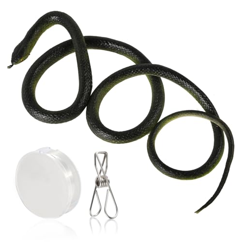 Schlangenstreich mit Schnurclip, 120cm Spielzeugschlange Lustig Snake Prank with String Clip DIY Schlange an Einer Schnur Kunststoff Spielzeug zum Necken von Freunden von NQEUEPN