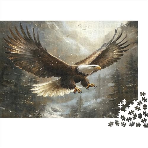 Adler Jigsaw Puzzle 1000-Piece Challenging Brain Teaser Unique Gift Wood Eco-Friendly Materials Educational Games for Kids 1000pcs (75x50cm) von NQHXLRUDC