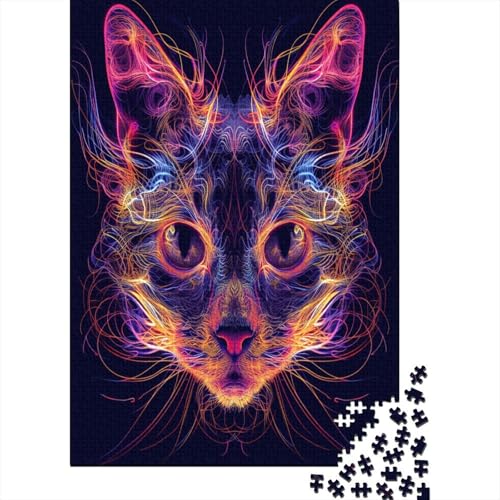 Flame Kat Puzzlespiel 1000 Teile Jigsaw Puzzle 1000 Puzzle FüR Erwachsene Kinder Senioren Erwachsenen Puzzlespiel Puzzel 1000pcs (75x50cm) von NQHXLRUDC