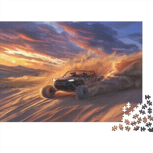Geländewagen in den Bergen Jigsaw Puzzle 1000-Piece Difficult Unique Gift Wood Materials Home DecoRatteion for Adults 1000pcs (75x50cm) von NQHXLRUDC