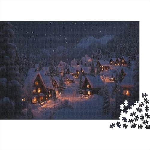 Weihnachten Jigsaw Puzzle 1000-Piece Intellectual Challenge Unique Gift Märchen Wood Eco-Friendly Materials Educational Games for Adults 1000pcs (75x50cm) von NQHXLRUDC