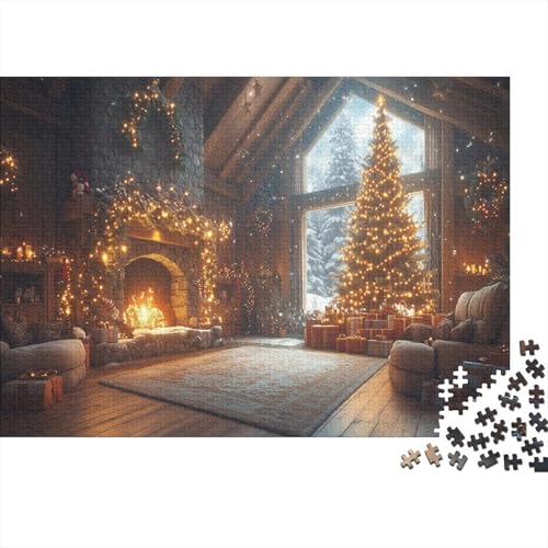 Weihnachten Puzzle 1000 Teile Herausforderungsspielzeug Einzigartiges Geschenk Märchen Umweltfreundliche Materialien Für Erwachsene Und Kinder 1000pcs (75x50cm) von NQHXLRUDC