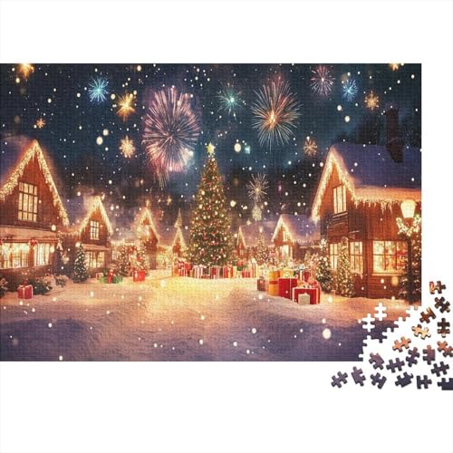 Weihnachten Puzzle 1000 Teile Lernspiel Einzigartiges Geschenk Märchen Holzwerkstoffe Erwachsene 1000pcs (75x50cm) von NQHXLRUDC