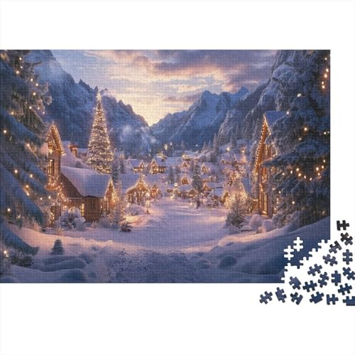 Weihnachten Puzzle 1000-teilige Farbenfrohes Legespiel Einzigartiges Geschenk Märchen Umweltfreundliche Materialien Für Erwachsene Und Kinder 1000pcs (75x50cm) von NQHXLRUDC