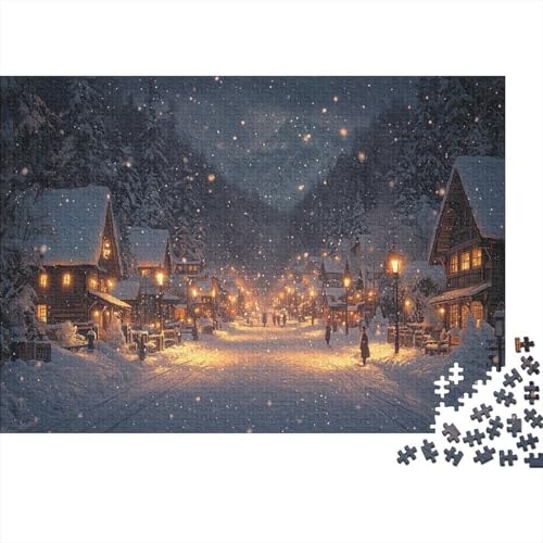 Weihnachten Puzzle 1000-teilige Farbenfrohes Legespiel Home Dekoration Märchen Umweltfreundliche Materialien Für Erwachsene Und Kinder 1000pcs (75x50cm) von NQHXLRUDC