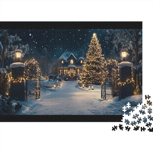 Weihnachten Puzzle 1000-teilige Lernspiel Einzigartiges Geschenk Märchen Holzwerkstoffe Für Erwachsene Und Kinder 1000pcs (75x50cm) von NQHXLRUDC