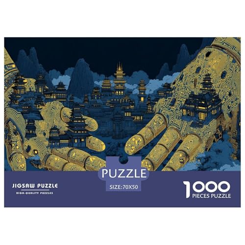 Architektur Puzzle 1000 Teile Herausforderungsspielzeug Für Erwachsene Riesige Hand Kreatives Puzzle Familienbildungsspiel Geschenk Für Home Dekoration 70x50cm/1000pcs von NQLIQOZKD