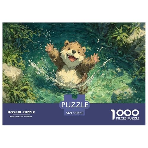 Bär Puzzle 1000 Teile Herausforderungsspielzeug Erwachsene Und Kinder Bach Puzzlespiel Bildungsspiel Kreativ Geschenk Für Home Dekoration 70x50cm 1000pcs Bär Puzzle 1000 Teile Herausforderungsspielzeug Erwachsene Und Kinder Bach Puzzlespiel Bildungsspiel Kreativ Geschenk Für Home Dekoration 70x50cm 1000pcs von NQLIQOZKD