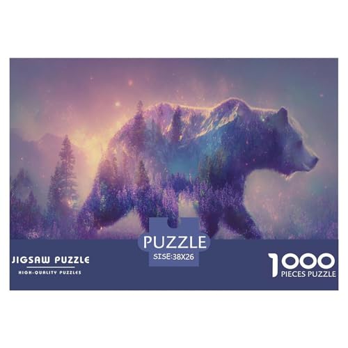 Bär Puzzle 1000 Teiliges Herausforderungsspielzeug Erwachsene Und Ab 12 Jahren Wald Unmögliches Puzzle Familienbildungsspiel Geschenk Für Home Dekoration 38x26cm 1000pcs von NQLIQOZKD
