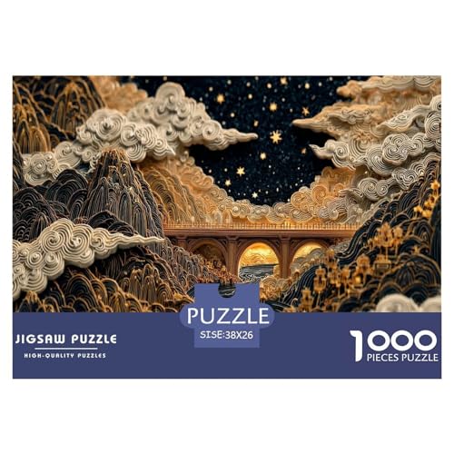 Berge und Flüsse Puzzle 1000 Teile Herausforderungsspielzeug Für Erwachsene Nachtansicht Unmögliches Puzzle Familienbildungsspiel Geschenk Für Home Dekoration 38x26cm 1000pcs Berge und Flüsse Puzzle 1000 Teile Herausforderungsspielzeug Für Erwachsene Nachtansicht Unmögliches Puzzle Familienbildungsspiel Geschenk Für Home Dekoration 38x26cm 1000pcs von NQLIQOZKD