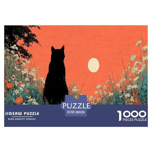 Black Katze Puzzle 1000 Teile Herausforderungsspielzeug Erwachsene Und Ab 12 Jahren Sonne Puzzlespiel Familienbildungsspiel Geschenk Für Home Dekoration 38x26cm 1000pcs Black Katze Puzzle 1000 Teile Herausforderungsspielzeug Erwachsene Und Ab 12 Jahren Sonne Puzzlespiel Familienbildungsspiel Geschenk Für Home Dekoration 38x26cm 1000pcs von NQLIQOZKD