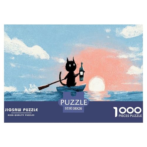 Black Katze Puzzle 1000 Teiliges Herausforderungsspielzeug Erwachsene Und Ab 12 Jahren Romantik Familienfreizeit Bildungsherausforderung Geschenk Für Home Dekoration 38x26cm 1000pcs Black Katze Puzzle 1000 Teiliges Herausforderungsspielzeug Erwachsene Und Ab 12 Jahren Romantik Familienfreizeit Bildungsherausforderung Geschenk Für Home Dekoration 38x26cm 1000pcs von NQLIQOZKD