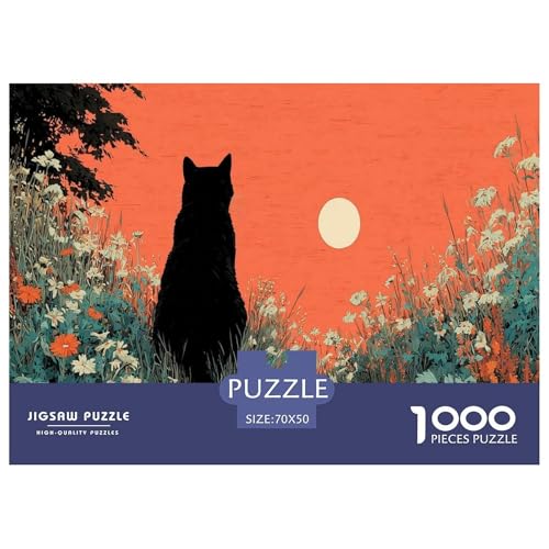 Black Katze Puzzle 1000 Teiliges Herausforderungsspielzeug Erwachsene Und Ab 12 Jahren Sonne Familienfreizeit Bildungsherausforderung Geschenk Für Home Dekoration 70x50cm 1000pcs Black Katze Puzzle 1000 Teiliges Herausforderungsspielzeug Erwachsene Und Ab 12 Jahren Sonne Familienfreizeit Bildungsherausforderung Geschenk Für Home Dekoration 70x50cm 1000pcs von NQLIQOZKD