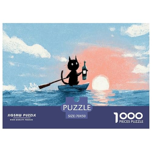Black Katze Puzzle 1000 Teiliges Puzzle Herausforderungsspielzeug Erwachsene Und Ab 12 Jahren Romantik Puzzlespiel Bildungsherausforderung Entspannung Geschenk Für Home Dekoration 70x50cm 1000pcs Black Katze Puzzle 1000 Teiliges Puzzle Herausforderungsspielzeug Erwachsene Und Ab 12 Jahren Romantik Puzzlespiel Bildungsherausforderung Entspannung Geschenk Für Home Dekoration 70x50cm 1000pcs von NQLIQOZKD