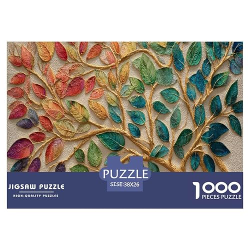 Blatt Puzzle 1000 Teile Herausforderungsspielzeug Erwachsene Und Kinder Bunt Unmögliches Puzzle Bildungsherausforderung Entspannung Geschenk Für Home Dekoration 38x26cm 1000pcs Blatt Puzzle 1000 Teile Herausforderungsspielzeug Erwachsene Und Kinder Bunt Unmögliches Puzzle Bildungsherausforderung Entspannung Geschenk Für Home Dekoration 38x26cm 1000pcs von NQLIQOZKD