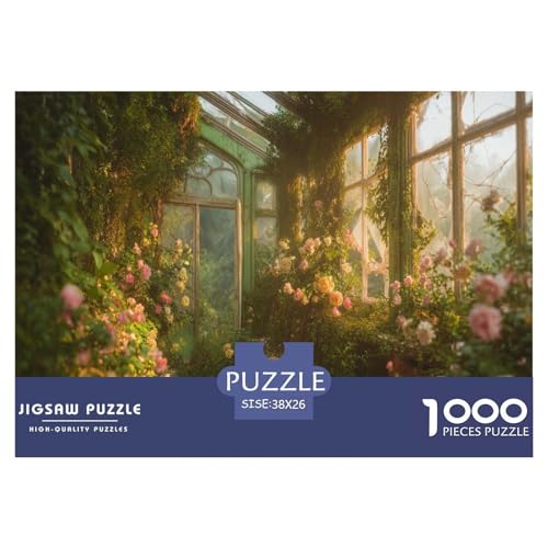 Blume Puzzle 1000 Teile Herausforderungsspielzeug Für Erwachsene Warm Unmögliches Puzzle Familienbildungsspiel Geschenk Für Home Dekoration 38x26cm 1000pcs von NQLIQOZKD