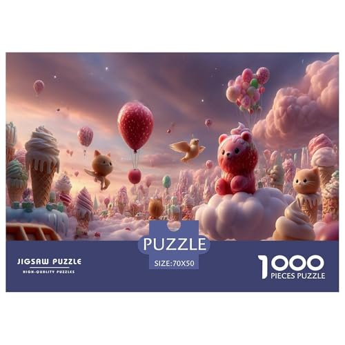 Bonbon Puzzle 1000 Teile Herausforderungsspielzeug Für Erwachsene Paradies Kreatives Puzzle Bildungsherausforderung Entspannung Geschenk Für Home Dekoration 70x50cm 1000pcs von NQLIQOZKD