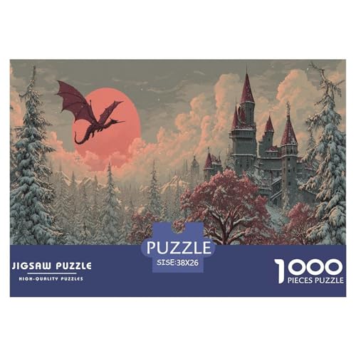 Burg Puzzle 1000 Teile Herausforderungsspielzeug Für Erwachsene Flugdrache Unmögliches Puzzle Familienbildungsspiel Entspannung Geschenk Für Home Dekoration 38x26cm 1000pcs Burg Puzzle 1000 Teile Herausforderungsspielzeug Für Erwachsene Flugdrache Unmögliches Puzzle Familienbildungsspiel Entspannung Geschenk Für Home Dekoration 38x26cm 1000pcs von NQLIQOZKD