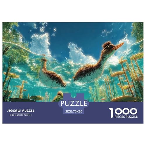 Ente Puzzle 1000 Teiliges Herausforderungsspielzeug Erwachsene Und Ab 12 Jahren Frosch Unmögliches Puzzle Familienbildungsspiel Geschenk Für Home Dekoration 70x50cm 1000pcs von NQLIQOZKD
