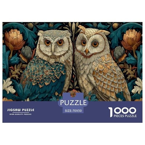 Eule Puzzle 1000 Teile Herausforderungsspielzeug Erwachsene Und Kinder Wälder Unmögliches Puzzle Bildungsherausforderung Geschenk Für Home Dekoration 70x50cm/1000pcs von NQLIQOZKD