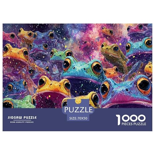 Frosch Puzzle 1000 Teile Herausforderungsspielzeug Für Erwachsene Nebel Unmögliches Puzzle Familienbildungsspiel Geschenk Für Home Dekoration 70x50cm/1000pcs von NQLIQOZKD