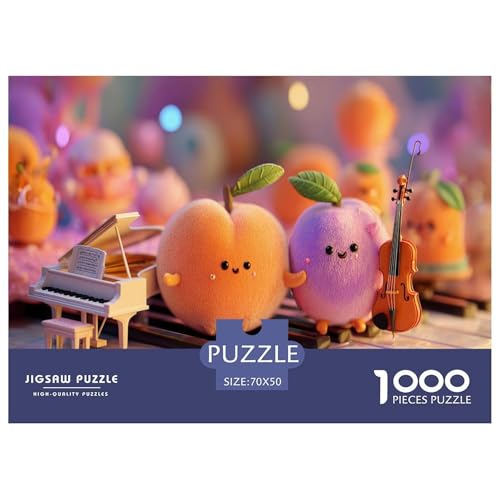 Frucht Puzzle 1000 Teile Herausforderungsspielzeug Erwachsene Und Ab 12 Jahren Musikparty Kreatives Puzzle Bildungsherausforderung Geschenk Für Home Dekoration 70x50cm 1000pcs von NQLIQOZKD