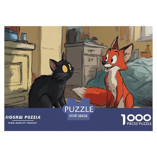 Fuchs Puzzle 1000 Teiliges Herausforderungsspielzeug Erwachsene Und Ab 12 Jahren Black Katze Puzzlespiel Bildungsherausforderung Geschenk Für Home Dekoration 38x26cm 1000pcs Fuchs Puzzle 1000 Teiliges Herausforderungsspielzeug Erwachsene Und Ab 12 Jahren Black Katze Puzzlespiel Bildungsherausforderung Geschenk Für Home Dekoration 38x26cm 1000pcs von NQLIQOZKD