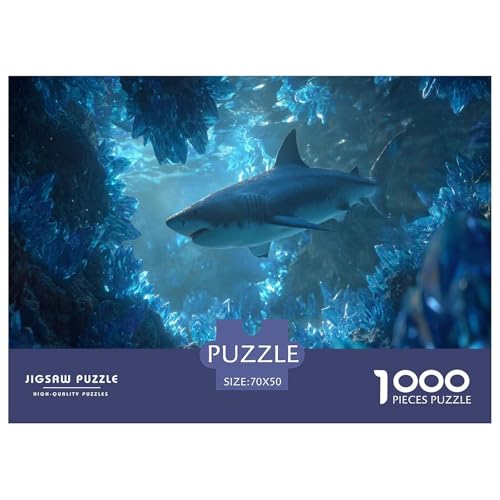 Hai Puzzle 1000 Teiliges Herausforderungsspielzeug Erwachsene Und Kinder Kristall Familienfreizeit Puzzle Bildungsherausforderung Entspannung Geschenk Für Home Dekoration 70x50cm 1000pcs Hai Puzzle 1000 Teiliges Herausforderungsspielzeug Erwachsene Und Kinder Kristall Familienfreizeit Puzzle Bildungsherausforderung Entspannung Geschenk Für Home Dekoration 70x50cm 1000pcs von NQLIQOZKD