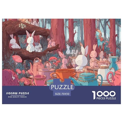 Hase Puzzle 1000 Teile Herausforderungsspielzeug Erwachsene Und Ab 12 Jahren Nachmittagstee Familienfreizeit Puzzle Familienbildungsspiel Entspannung Geschenk Für Home Dekoration 70x50cm 1000pcs Hase Puzzle 1000 Teile Herausforderungsspielzeug Erwachsene Und Ab 12 Jahren Nachmittagstee Familienfreizeit Puzzle Familienbildungsspiel Entspannung Geschenk Für Home Dekoration 70x50cm 1000pcs von NQLIQOZKD