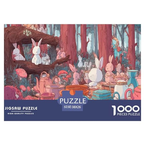 Hase Puzzle 1000 Teile Herausforderungsspielzeug Erwachsene Und Kinder Nachmittagstee Unmögliches Puzzle Familienbildungsspiel Geschenk Für Home Dekoration 38x26cm 1000pcs Hase Puzzle 1000 Teile Herausforderungsspielzeug Erwachsene Und Kinder Nachmittagstee Unmögliches Puzzle Familienbildungsspiel Geschenk Für Home Dekoration 38x26cm 1000pcs von NQLIQOZKD