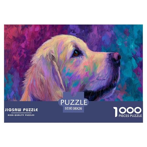 Hund Puzzle 1000 Teiliges Herausforderungsspielzeug Erwachsene Und Kinder Heilung Familienfreizeit Bildungsspiel Kreativ Geschenk Für Home Dekoration 38x26cm 1000pcs von NQLIQOZKD