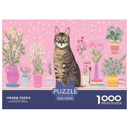 Katze Puzzle 1000 Teile Herausforderungsspielzeug Erwachsene Und Kinder Niedlich Kreatives Puzzle Familienbildungsspiel Entspannung Geschenk Für Home Dekoration 70x50cm 1000pcs Katze Puzzle 1000 Teile Herausforderungsspielzeug Erwachsene Und Kinder Niedlich Kreatives Puzzle Familienbildungsspiel Entspannung Geschenk Für Home Dekoration 70x50cm 1000pcs von NQLIQOZKD
