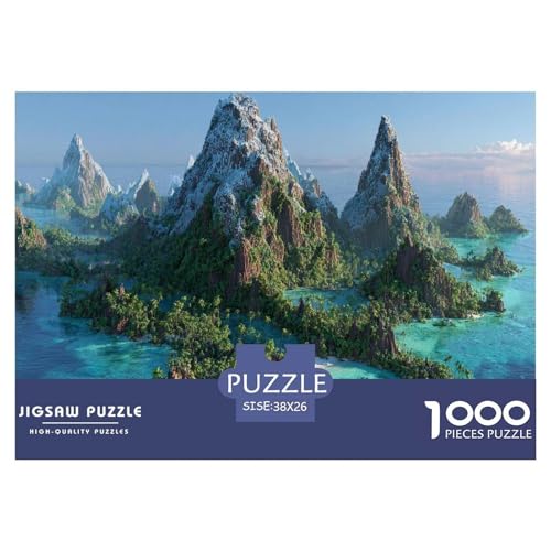 Kleine Insel Puzzle 1000 Teiliges Herausforderungsspielzeug Für Erwachsene Meeresküste Puzzlespiel Bildungsherausforderung Geschenk Für Home Dekoration 38x26cm/1000pcs von NQLIQOZKD