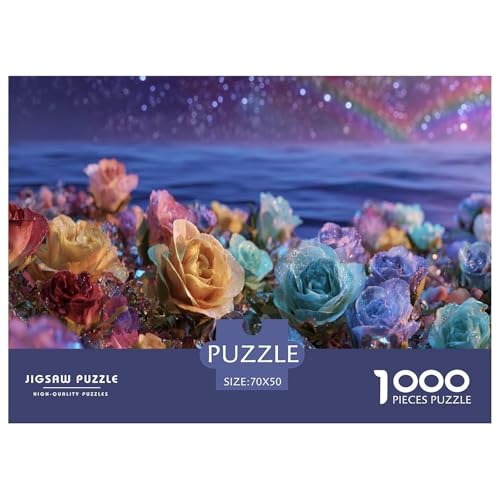 Kristall Puzzle 1000 Teile Herausforderungsspielzeug Für Erwachsene Rose Unmögliches Puzzle Bildungsherausforderung Geschenk Für Home Dekoration 70x50cm 1000pcs von NQLIQOZKD