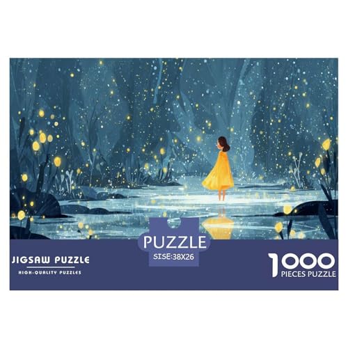 Leuchtkäferlicht Puzzle 1000 Teiliges Herausforderungsspielzeug Für Erwachsene Mädchen Familienfreizeit Puzzle Familienbildungsspiel Geschenk Für Home Dekoration 38x26cm 1000pcs von NQLIQOZKD