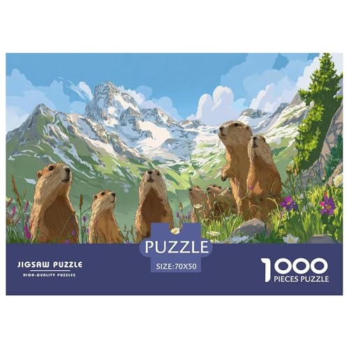 Murmeltier Puzzle 1000 Teile für Erwachsene 12+ Schneeberg Design Familienspiel Kreatives Puzzle Home Dekoration Geschenk 70x50cm 1000pcs Murmeltier Puzzle 1000 Teile für Erwachsene 12+ Schneeberg Design Familienspiel Kreatives Puzzle Home Dekoration Geschenk 70x50cm 1000pcs von NQLIQOZKD