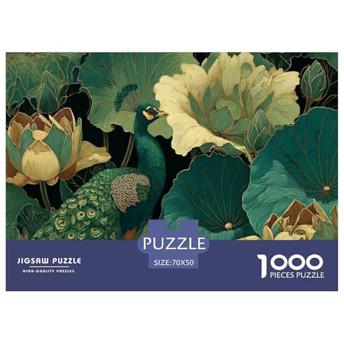 Pfau Puzzle 1000 Teile Herausforderungsspielzeug Erwachsene Und Kinder Lotus Familienfreizeit Puzzle Bildungsherausforderung Entspannung Geschenk Für Home Dekoration 70x50cm 1000pcs Pfau Puzzle 1000 Teile Herausforderungsspielzeug Erwachsene Und Kinder Lotus Familienfreizeit Puzzle Bildungsherausforderung Entspannung Geschenk Für Home Dekoration 70x50cm 1000pcs von NQLIQOZKD