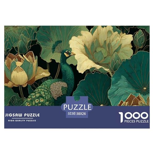Pfau Puzzle 1000 Teile Herausforderungsspielzeug Erwachsene Und Kinder Lotus Puzzlespiel Familienbildungsspiel Geschenk Für Home Dekoration 38x26cm 1000pcs Pfau Puzzle 1000 Teile Herausforderungsspielzeug Erwachsene Und Kinder Lotus Puzzlespiel Familienbildungsspiel Geschenk Für Home Dekoration 38x26cm 1000pcs von NQLIQOZKD